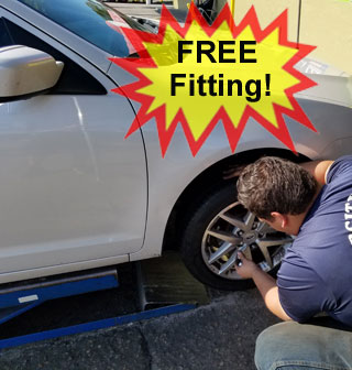 Free Tire Fitting for all sold tires, new tires or old tires, at any of our Bradenton Tire service centers, Manatee County